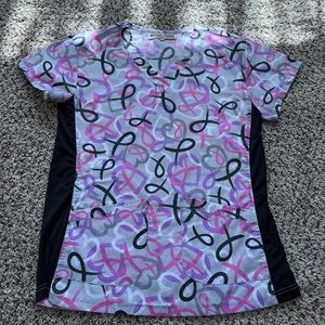 Green town scrub top